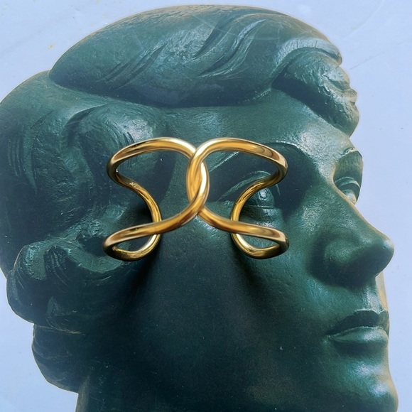 J Crew interlock gold cuff - Picture 1 of 5